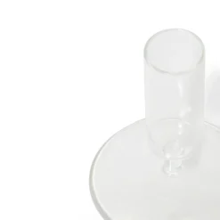 Ljusstake 7,5x9,4cm Klarglas