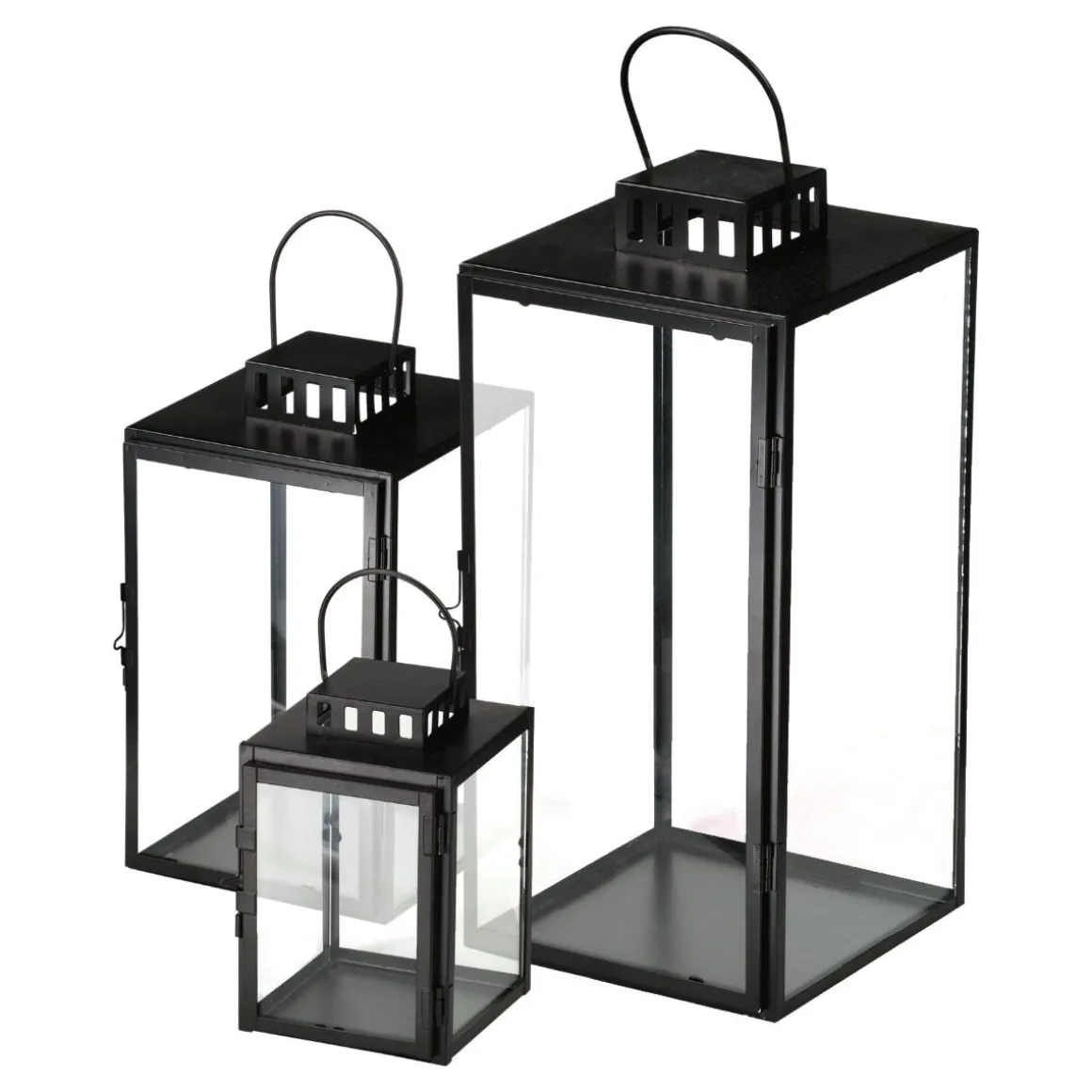 Lykta Metall 30,5cm Svart