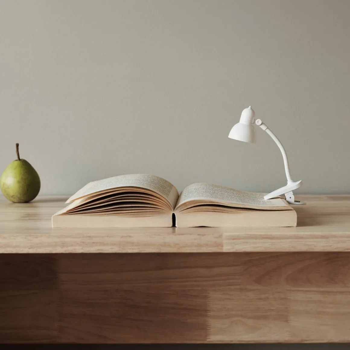 Mini Läslampa Klämma 3x15cm Vit