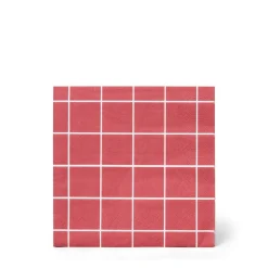 Servett 33cm 20-p Christmas Check Röd