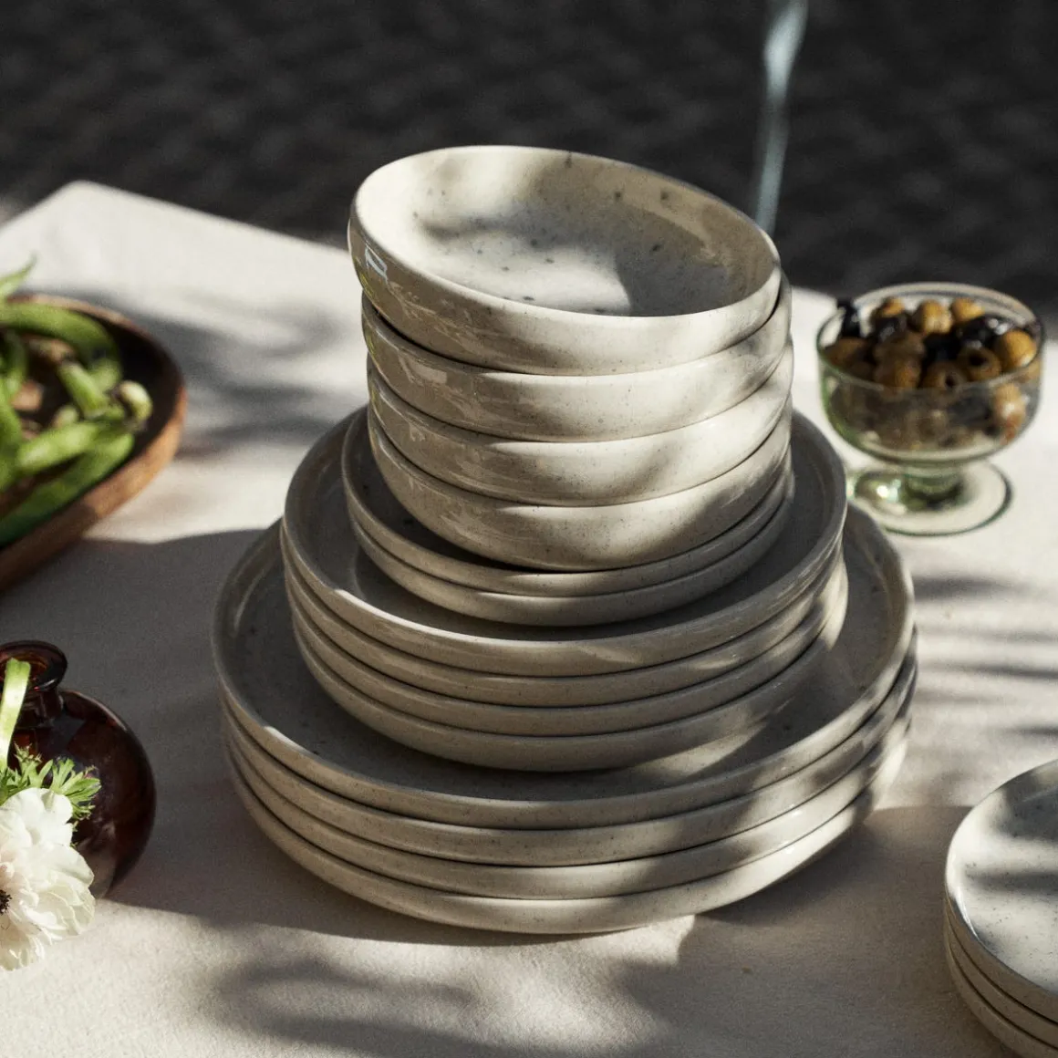 Skål Bruno 22cm Stengods Spräcklig Beige