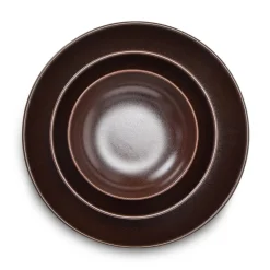 Skål Bruno Stengods 16cm Brun