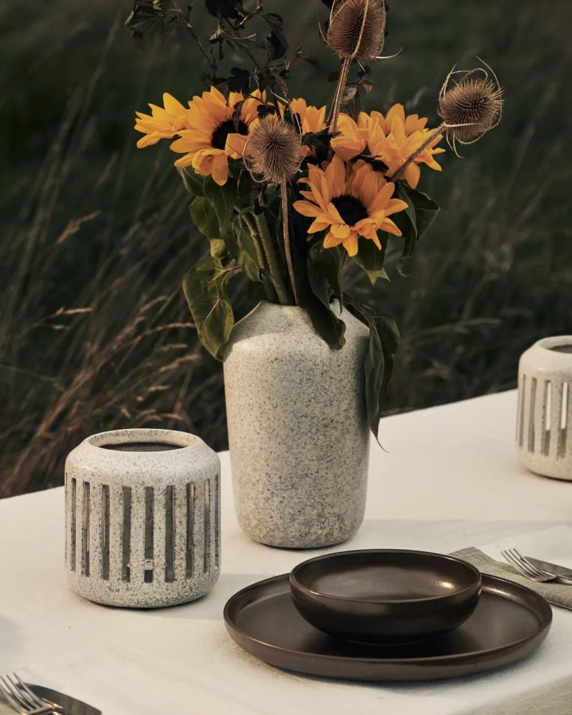 Skål Bruno Stengods 16cm Brun