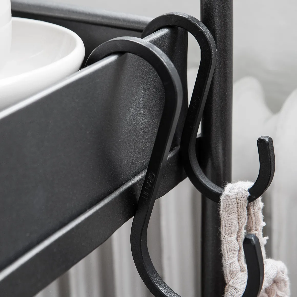 S-krok Järn 10cm Svart