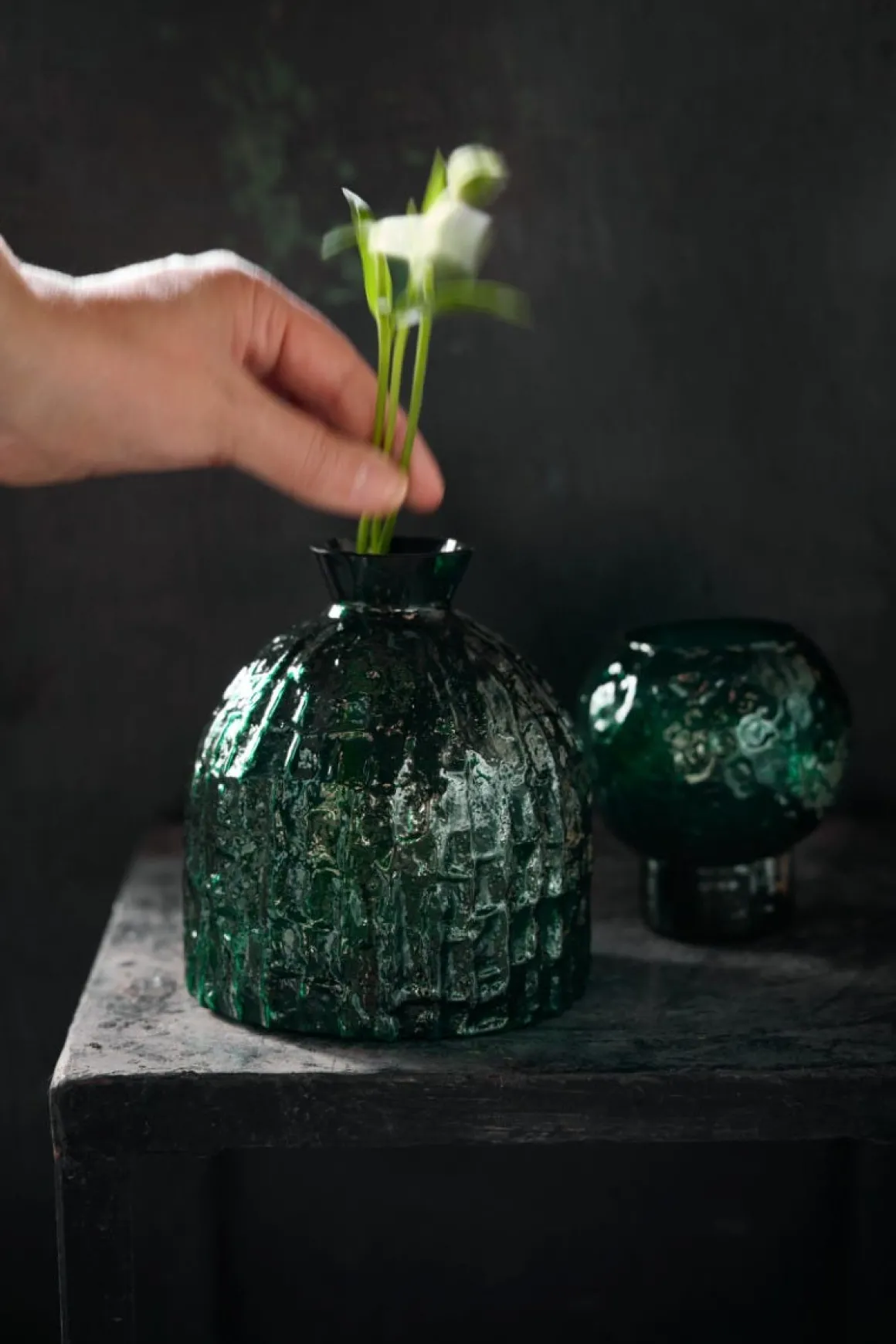 Skruf Vas 12x13,2cm Grön