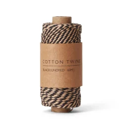 Snöre Bomull 60m Svart/Natur