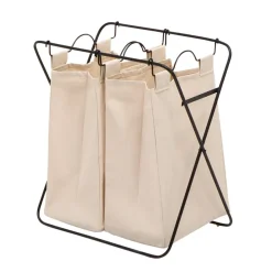 Tvättkorg Noa Metall/Kanvas 2 tvättpåsar