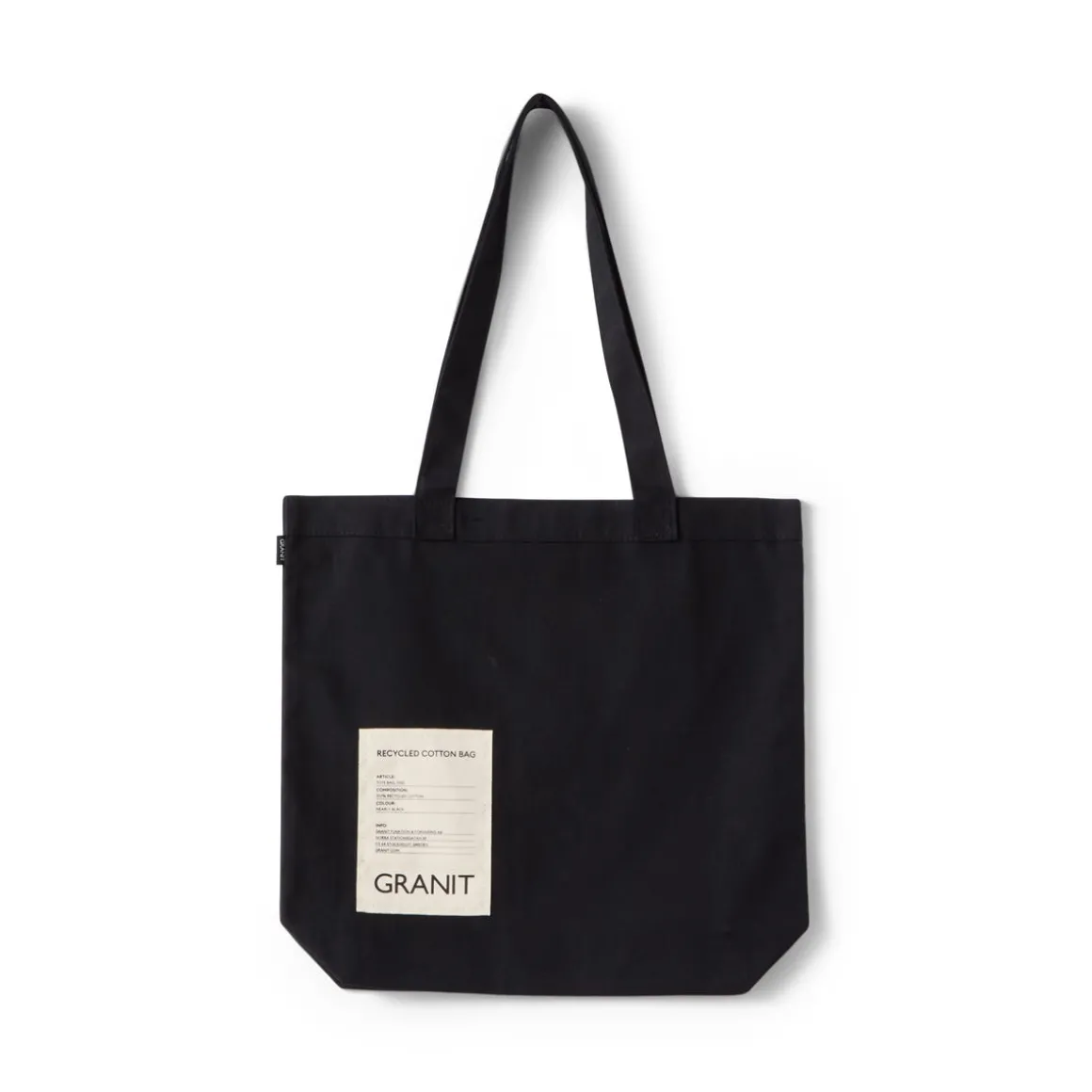 Tygkasse Granit 40x38cm Svart