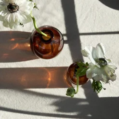 Vas Stickling Hög 12x5,7cm Amber