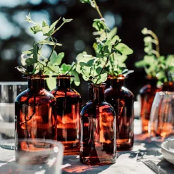 Vas Stickling Hög 12x5,7cm Amber