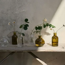 Vas Stickling Hög 12x5,7cm Olivgrön