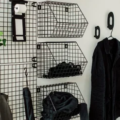 Väggkorg Rutnät 22x30cm Svart