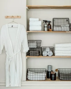 Väggkorg Rutnät 22x30cm Svart