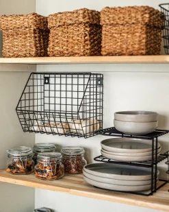 Väggkorg Rutnät 22x30cm Svart