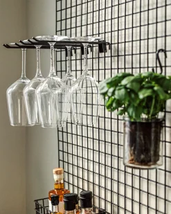 Vinglashållare Dubbelspjut Svart 20,5cm